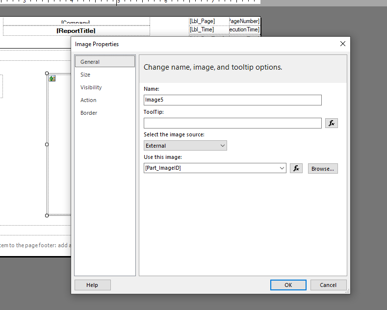 Image Properties with the image source External and the value set to the Part_ImageID field